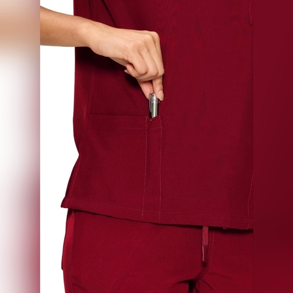 New with Tags Burgundy Women’s Scrub Set – Size XXL - Picture 4 of 6